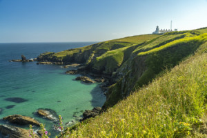 Wunschmotiv Schieferplatte - Lizard Point Und Leuchtturm oder mit E...