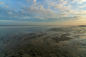 Wunschmotiv als Schieferplatte - Wattenmeer An Der Nordsee In Cuxha...