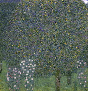 Fotos Schieferplatte - Gustav Klimt Rose Bushes Under Trees oder mi...