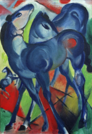 Wunschbild als Schieferplatte - F Marc The Blue Foals 1913 oder mit...