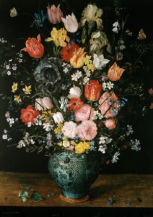 Wunschmotiv Schieferplatte - Bruegel T E Flowers In Blue Vase oder ...