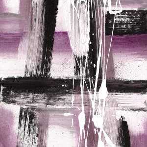 Wunschbild Tapete - Modern Expressions Ii Purple Tones oder mit Eig...