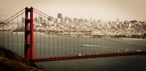 Wunschmotiv als Tapete - San Francisco Retro Panorama oder mit Eige...