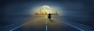 Bild auf Tapete - Biker On The Road oder mit Eigenem Foto