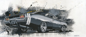 Bild auf Tapete - Dodge Charger oder mit Eigenem Foto