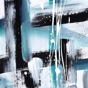 Wunschbild Tapete - Modern Expressions I Teal Tones oder mit Eigene...