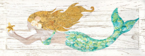 Vliestapete - Golden Haired Mermaid oder mit Eigenem Foto
