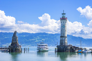 Wunschbild als Tapete - Hafen Von Lindau Im Bodensee oder mit Eigen...