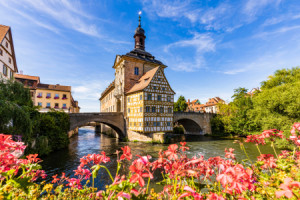 Foto Tapete - Altes Rathaus In Bamberg oder mit Eigenem Foto