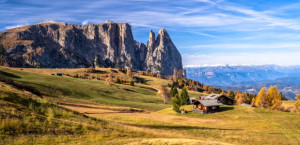 Wunschmotiv Tapete - Herbst Auf Der Seiser Alm In Südtirol oder mit...