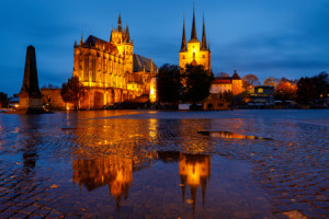 Foto Tapete - Der Erfurter Dom oder mit Eigenem Foto