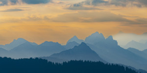 Bild auf Tapete - Sonnenaufgang Auf Dem Grünten oder mit Eigenem Foto