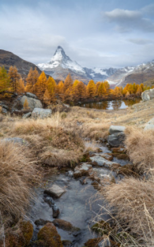 Motiv als Tapete - Matterhorn Im Herbst oder mit Eigenem Foto