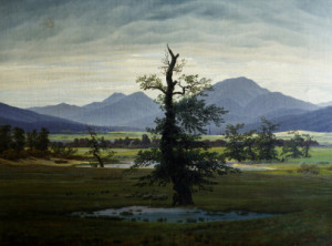 Motiv als Tapete - Friedrich The Lonesome Tree 1822 oder mit Eigene...