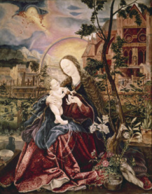 Wunschbild als Tapete - Stuppacher Madonna Grünewald C 1518 oder mi...