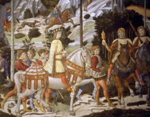 Wunschmotiv als Tapete - Gozzoli Process Of Magi King Balthasar ode...