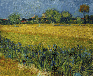 Foto auf Tapete - V V Gogh Arles With Irises Paint 1888 oder mit Ei...