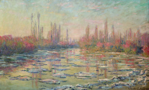 Wunschmotiv als Tapete - The Thaw On The Seine Near Vetheuil 1880 o...