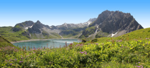 Wunschbild auf Tasse - Lünersee Mit Blumenwiese oder mit Eigenem Foto