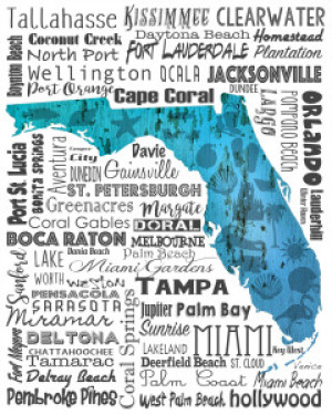 Wunschmotiv als Fototasse - State Your Name Florida White oder mit ...