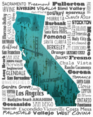 Wunschbild auf Tasse - State Your Name California White oder mit Ei...