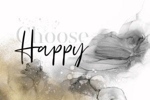 Wunschmotiv als Tasse - Alcohol Ink Choose Happy oder mit Eigenem Foto