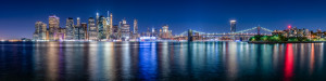Bild als Fototasse - New York City Skyline Panorama Bei Nacht oder ...
