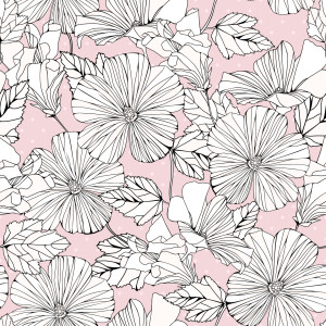 Bilder Teppich - Scrapbook Hibiskus oder mit Eigenem Foto