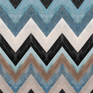 Bilder Teppich - Blue Wood Zig Zag oder mit Eigenem Foto