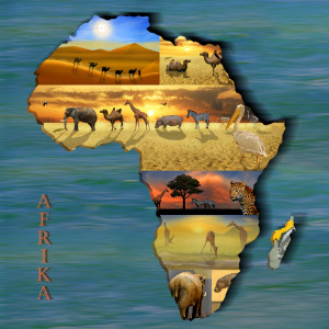 Wunschbild als Teppich - Kontinent Afrika Collage oder mit Eigenem ...