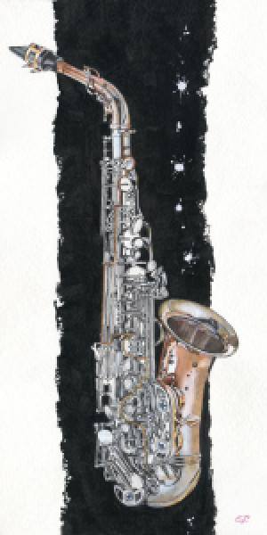 Motiv als Teppich - Jazz - Saxophon 02 oder mit Eigenem Foto