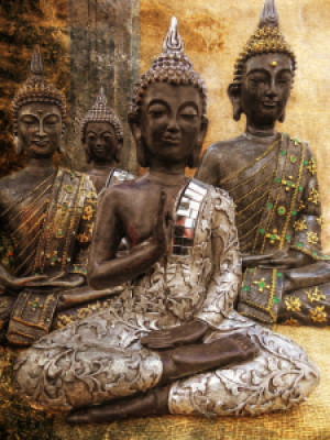 Wunschbild als Teppich - The 4 Buddhas oder mit Eigenem Foto