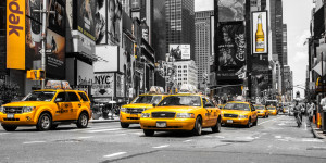 Wunschmotiv Teppich - New York Yellow Cabs Ck2 oder mit Eigenem Foto