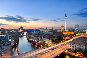 Foto Teppich - Berlin Skyline oder mit Eigenem Foto