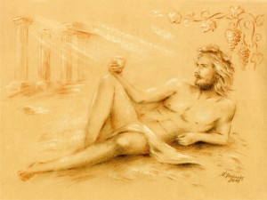 Bilder Teppich - Dionysos Gott Des Weines - Erotische Zeichnungen o...