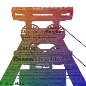 Wunschmotiv auf Teppich - Förderturm oder mit Eigenem Foto