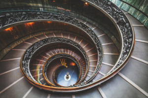 Teppich - Rom - Vatikanische Museen Treppe In Farbe oder mit Eigene...