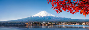 Wunschbild auf Teppich - Berg Fuji Und See Kawaguchiko Panorama Im ...