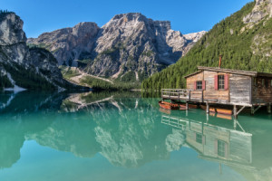 Motiv als Teppich - Pragser Wildsee Südtirol oder mit Eigenem Foto