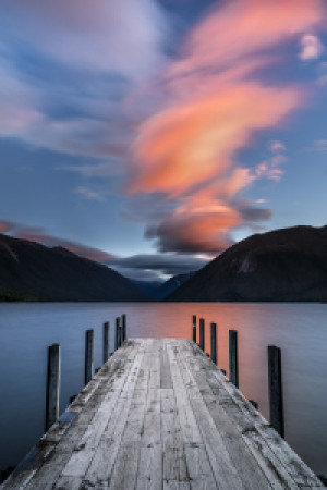 Fotos Teppich - Sonnenuntergang Am Lake Rotoiti In Neuseeland oder ...