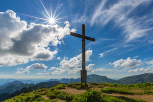 Teppich - Gipfelkreuz Auf Dem Siplinger Kopf oder mit Eigenem Foto