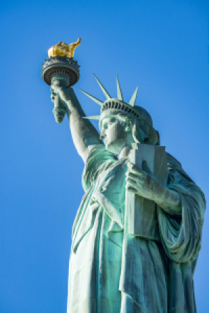 Foto Teppich - Amerikanische Freiheitsstatue In New York City oder ...