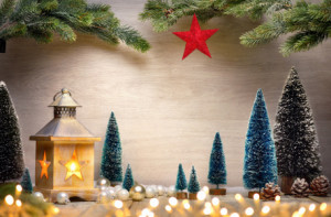 Wunschbild Teppich - Weihnachten Arrangement Mit Laterne oder mit E...