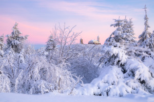 Motiv auf Teppich - Wintermärchenlandschaft oder mit Eigenem Foto
