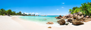 Bild Teppich - Traumstrand Auf Den Seychellen oder mit Eigenem Foto