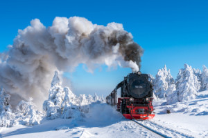 Fotos Teppich - Brockenbahn Im Winter oder mit Eigenem Foto