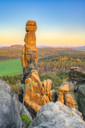 Motiv als Teppich - Barbarine Sächsische Schweiz In Der Abendsonne ...