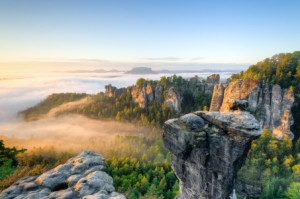 Wunschbild Teppich - Morgens Am Wehlgrund In Der Sächsischen Schwei...
