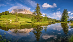 Motiv auf Teppich - Dolomitenpanorama oder mit Eigenem Foto