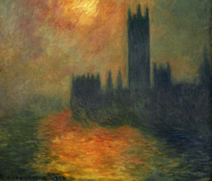 Motiv auf Teppich - Monet Parliament London 1904 oder mit Eigenem Foto